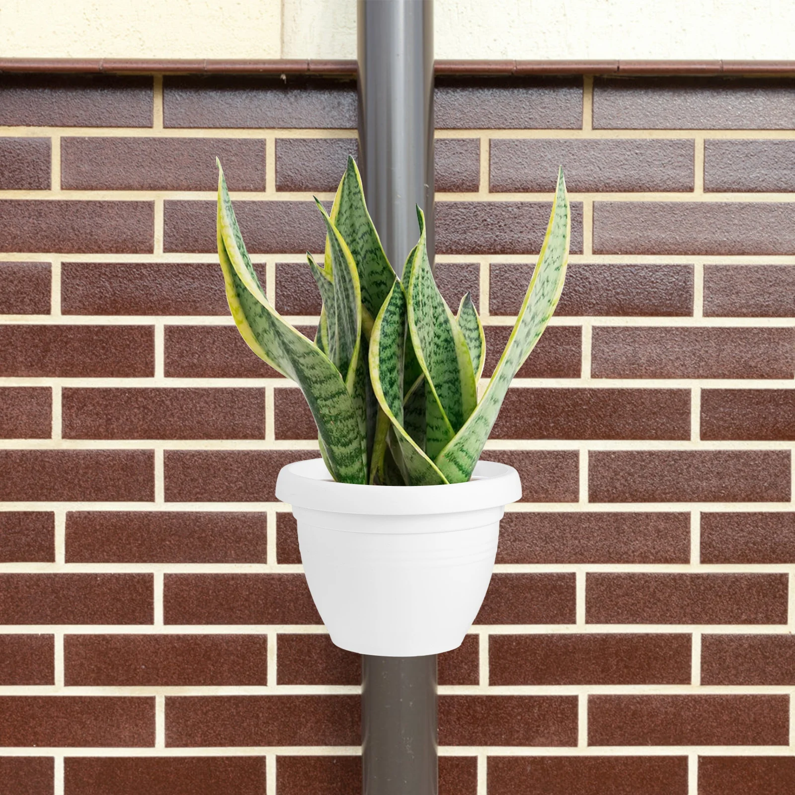

1 pc Pipe Type Flower Pot Thickened Durable Lightweight Wall-Mounted Hanging Basket For Garden Bathroom Backyard Practical