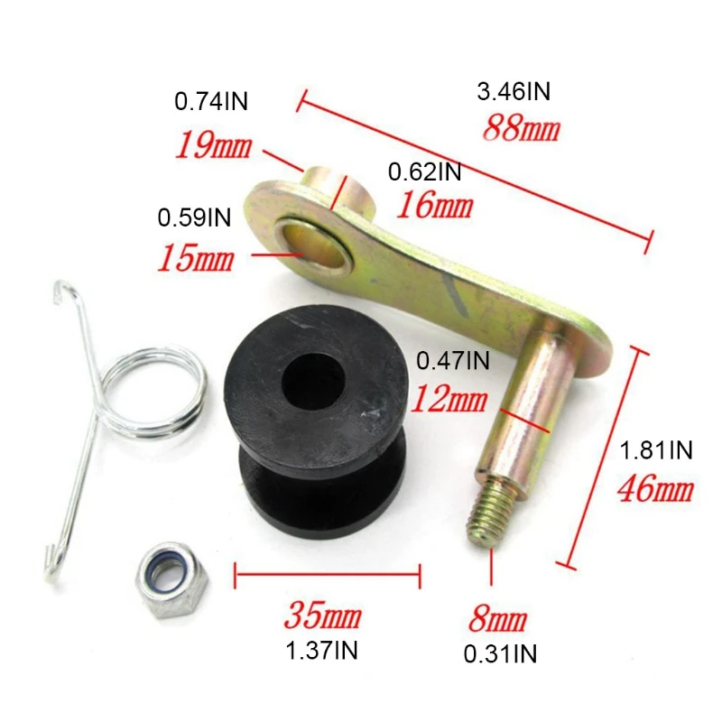 0XXD 1 Set Heavy Duty Chain Roller Tensioner with Spring+Rollers Suitable for Adjusting Motorcycle Mini Bike Chains
