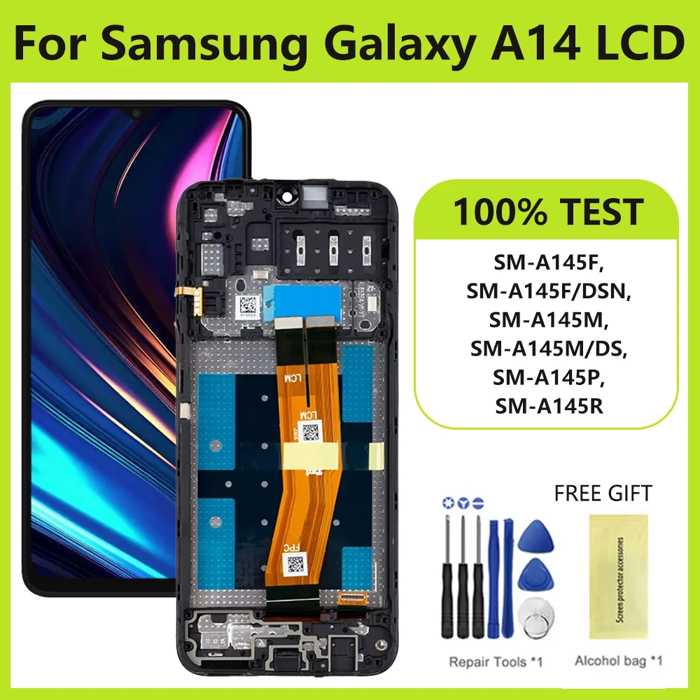 6.6\'\' Screen For Samsung A14 4G 	SM-A145F SM-A145M LCD Display Touch Screen Digitizer For Samsung A14 4G LCD