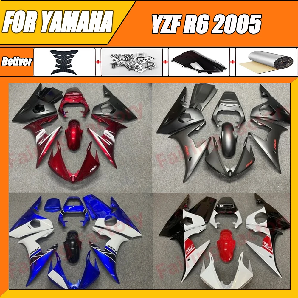 

Motorcycle full Fairing kit fit for yamaha YZF R6 05 YZF-R6 2005 model bodywork body ABS Plastics fairings kits zxmt