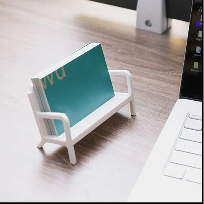 1PC Innovative Sofa-Shaped Business Card Holder Stand Desk Organizer for Office