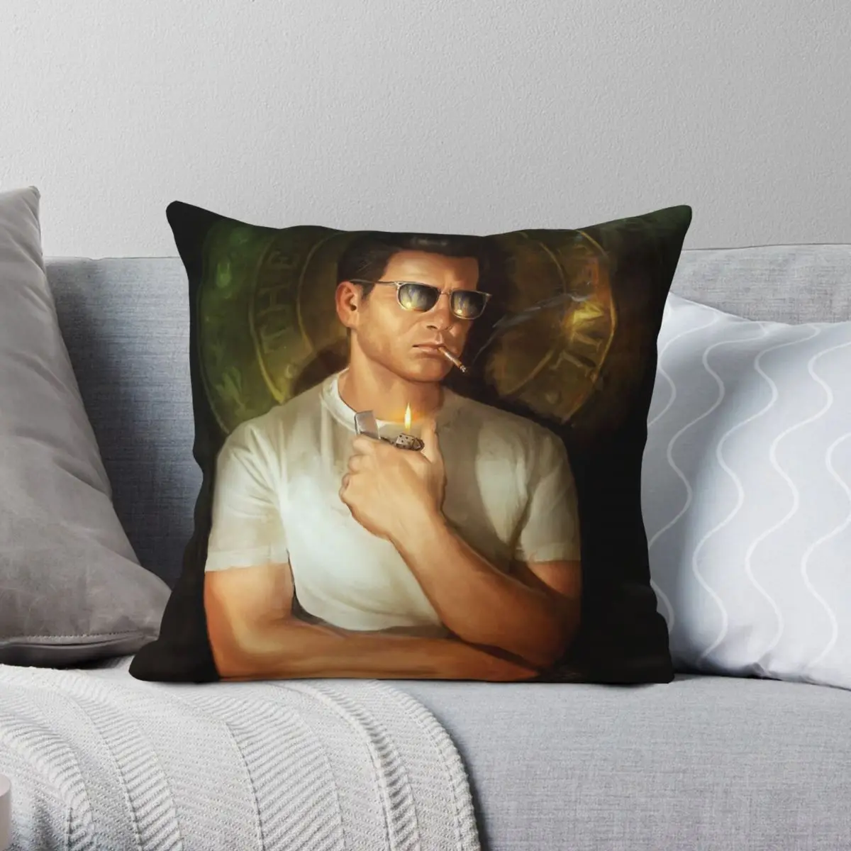 

Deacon Railroad Spy Square Pillowcase Polyester Linen Velvet Creative Zip Decor Throw Pillow Case Bed Cushion Cover