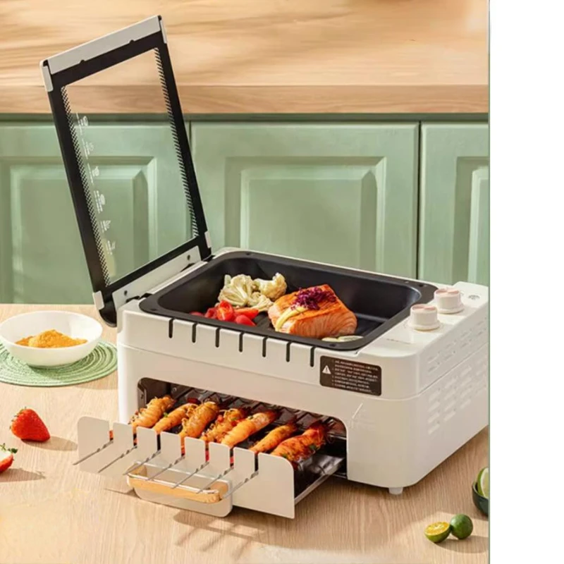 Electric Grill Household Electric BBQ Machine Indoor Smokeless Barbecue Pan электро гриль для кухни гриль электрический