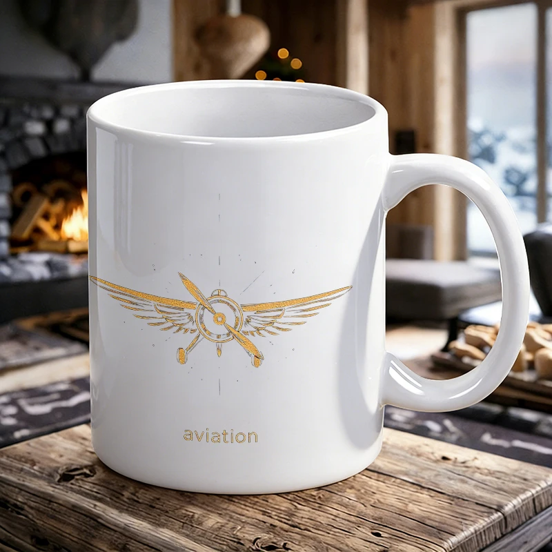 

Cup & Mug Set, Minimalist Aviation Ceramic Mug,Coffee Cup, Milk Cup,Office Tea Cup, DrinkingCup,Gift for Friends, Fade-Resistant