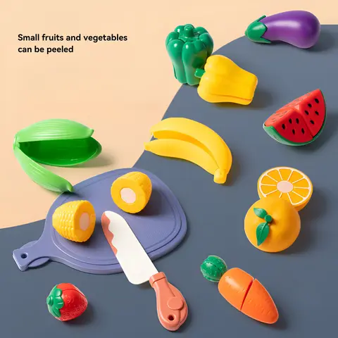 어린이 과일과 야채는 행복한 모든 주방 장난감 퍼즐 조기 교육 인식을 잘라냅니다.