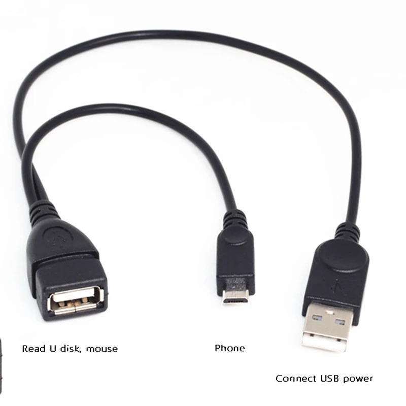 อัพเกรดสาย Micro-USB เป็น USB 1 เส้นพร้อม USB สําหรับอุปกรณ์อิเล็กทรอนิกส์ที่มี OTG