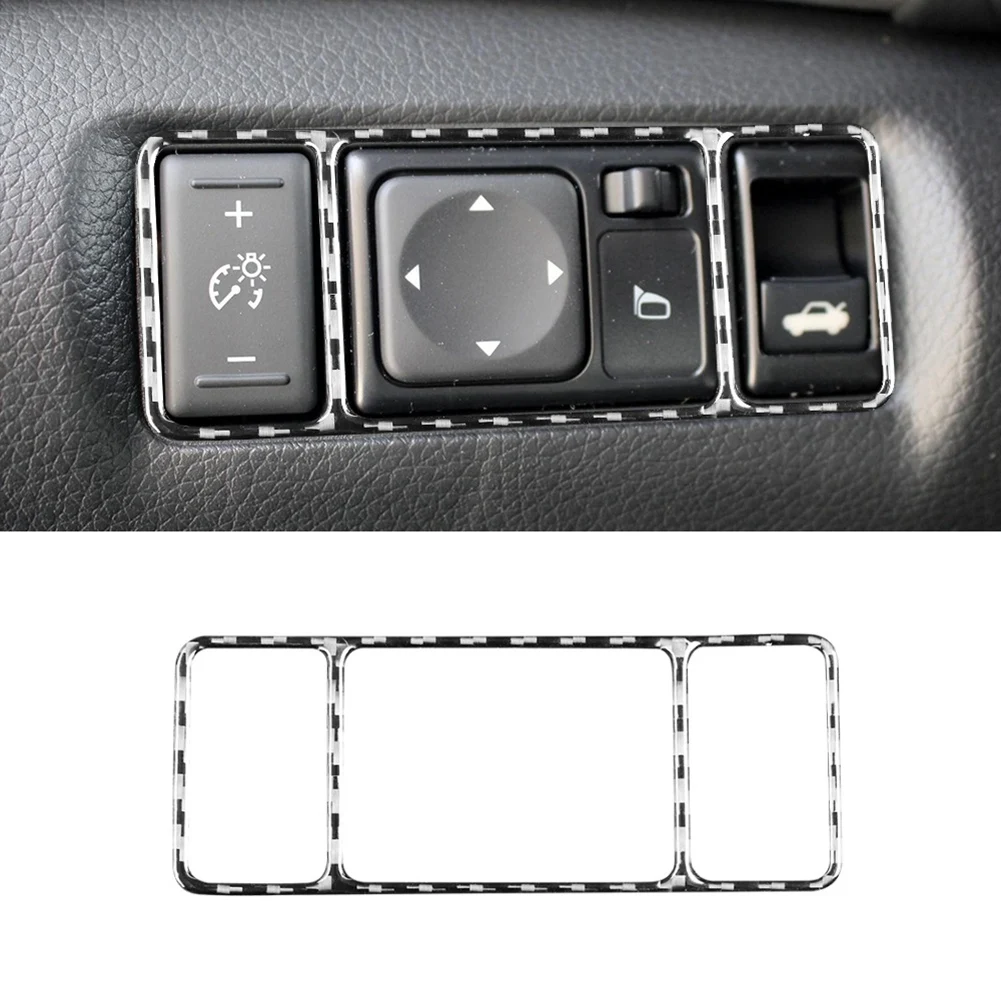 Carbon Fiber Car Rearview Mirror Adjustment Switch Decorative for Sentra Sylphy 2016-2019 Accessories