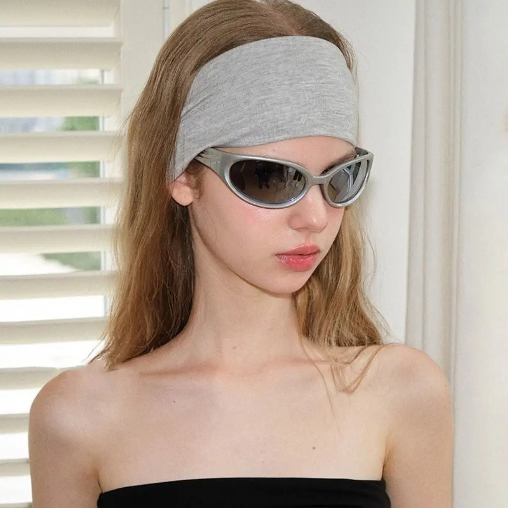 Hair Accessories Knit Cotton Elastic Headband Soft Breathable Wide Knitted Headband Korean Headwear Sports Hairband Daily