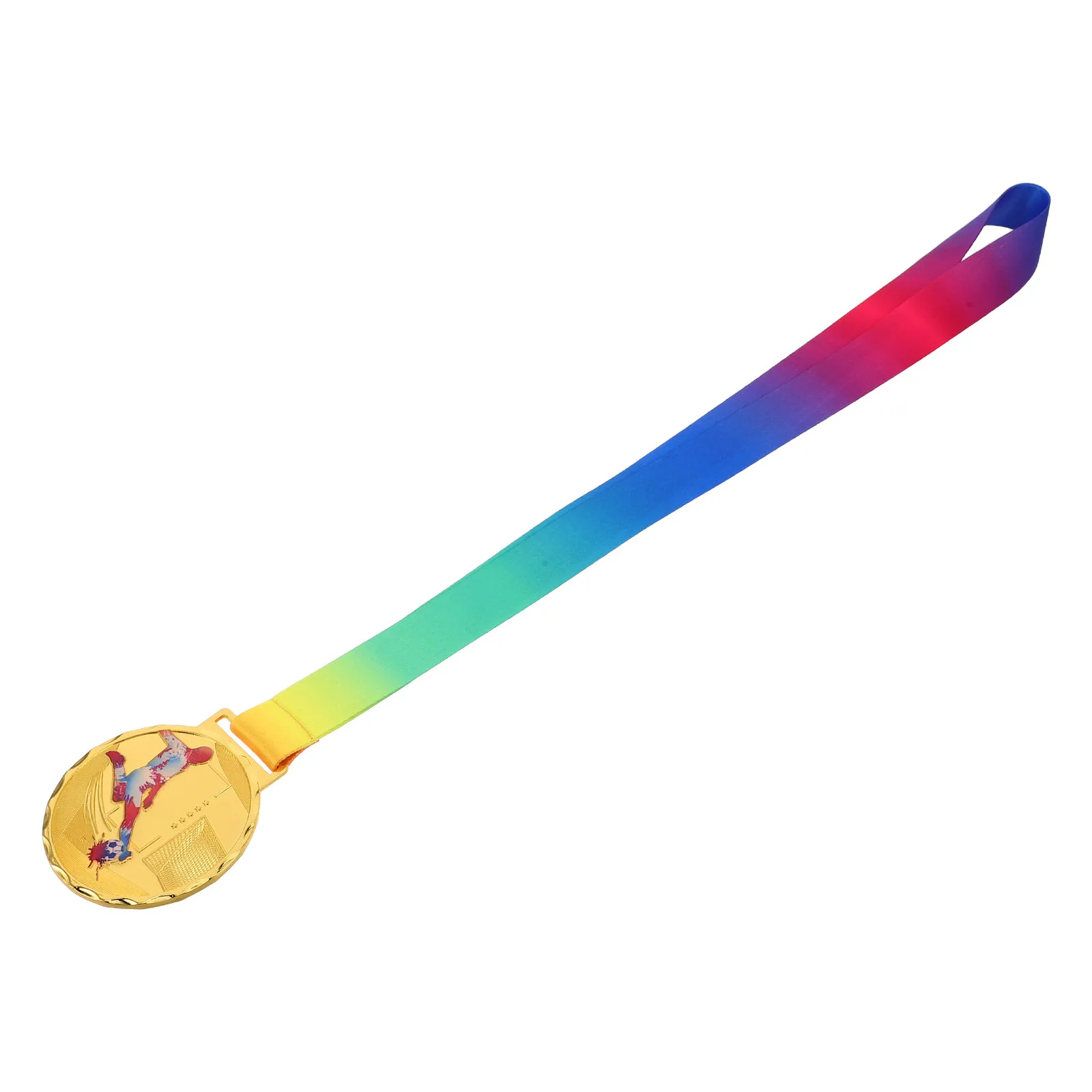 Soccer Award Medal Smooth Edges Metal Construction Neck Ribbon for Tournaments Youth Events Sports Parties and Celebration