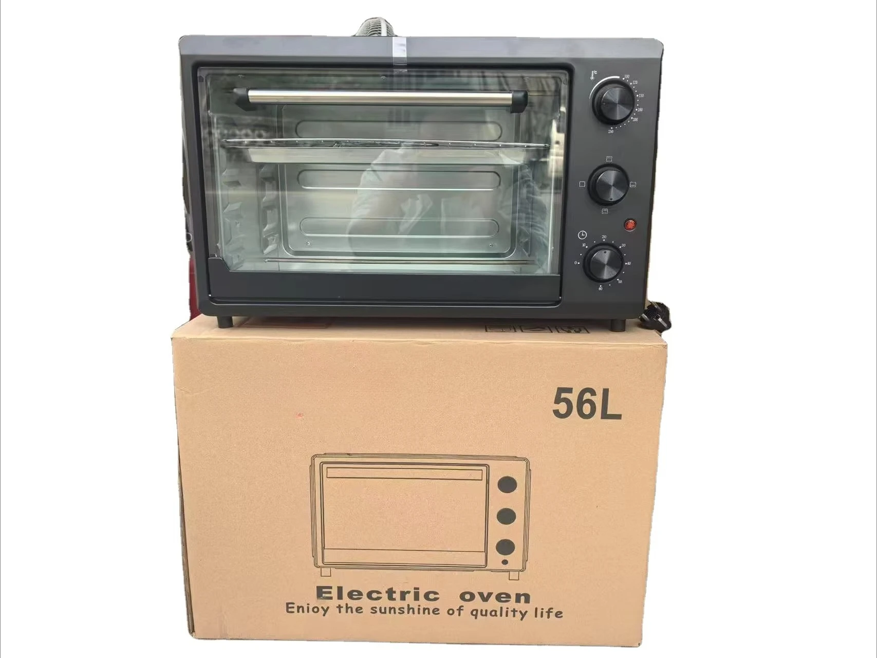 

Knob-controlled electric convection oven multi-function toast