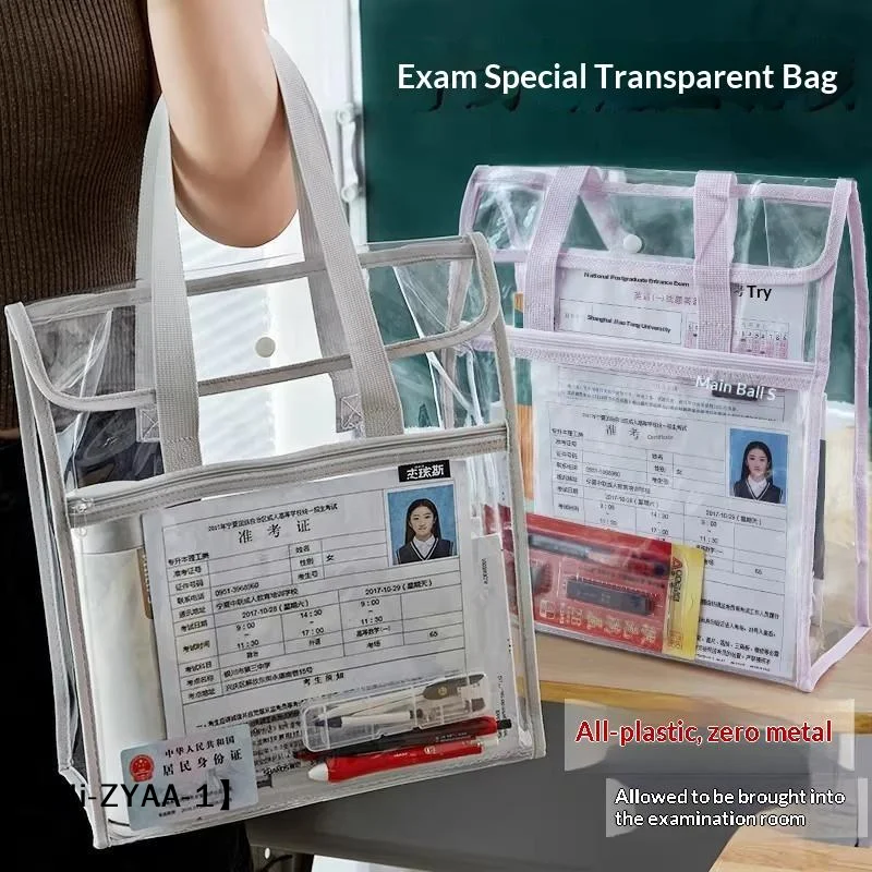 【A】Sac à main pour documents A4 en PVC avec fermeture éclair imperméable, organiseur de fichiers de grande capacité pour étudiants, tutorat, maternité, portable