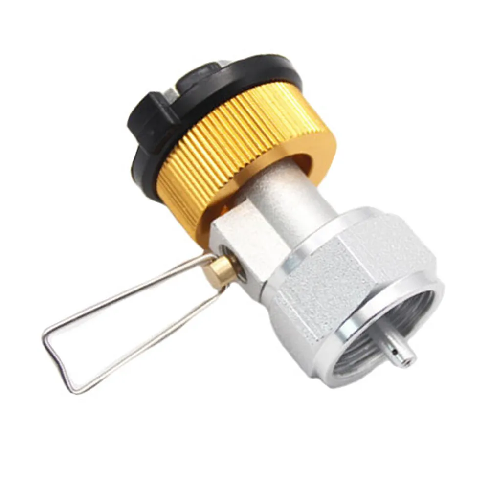 Dual Gas Charging Valve Metal Propane Refill Adapter Universal Portable Lightweight for Bbq Camping Picnic Propane Fill Gas Tank