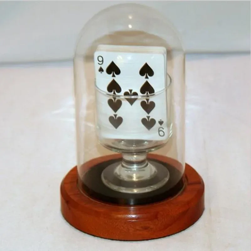 Horizontal Card Rise Magic Trick Card Through Deck Two Selected Cards Travel Through Deck Glass Dome Magic Gimmick Magicians