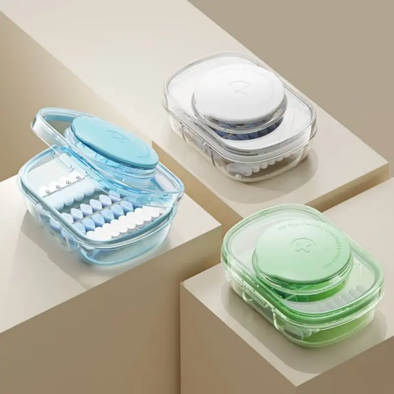 Multifunctional Pill Cutter Tablet Divider Dispenser Drug Organizer Pill Pulverize Case Grinder Splitter Pill Separator