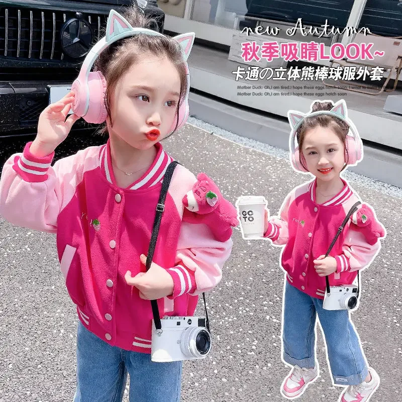 

Girly Heart Kawaii Miniso Anime Lotso Long Sleeve Coat Spring Autumn Cute Cartoon Children Jacket Clothing Fashion Gifts for Kid