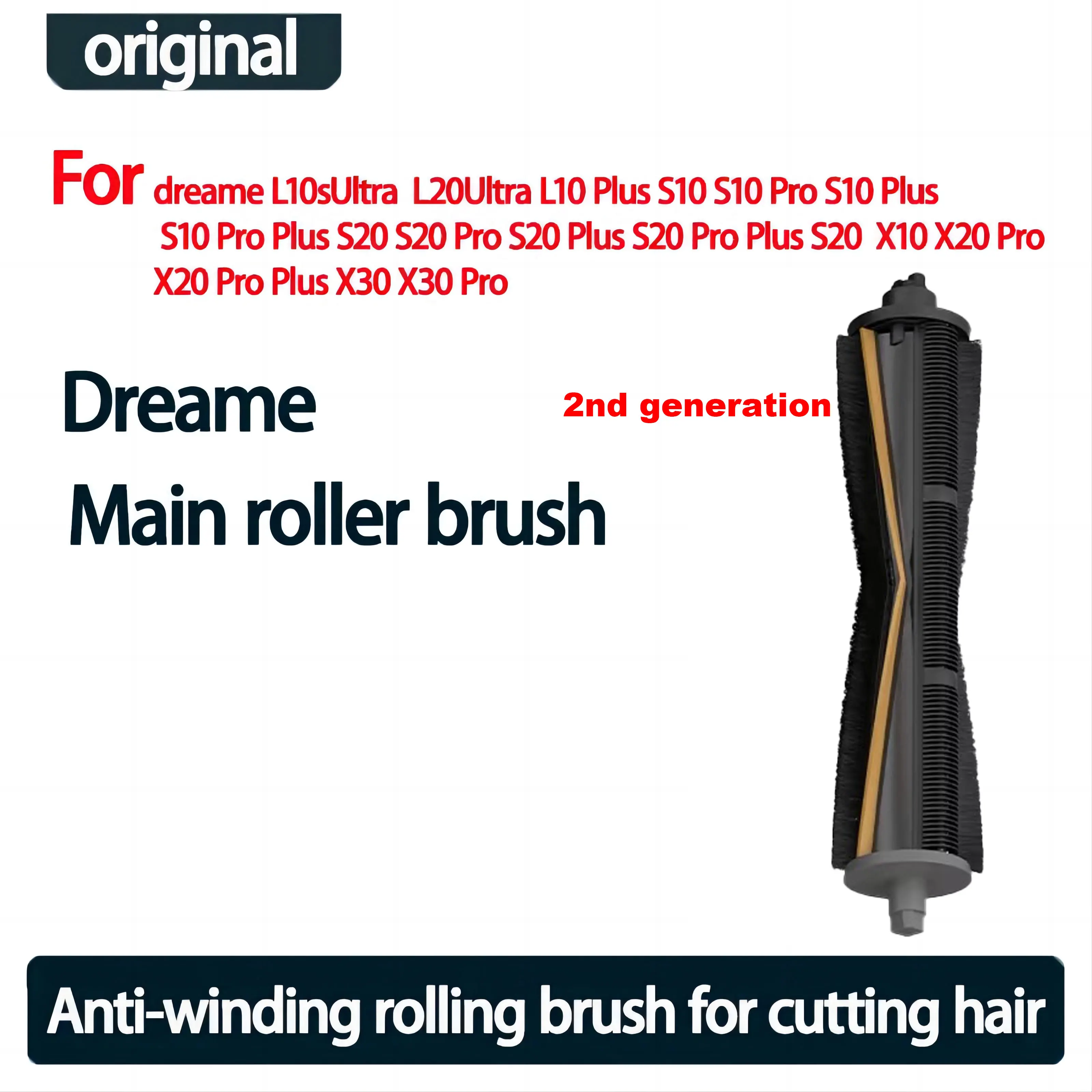 

Dreame X40 Pro X40 Pro Ultra L10s Pro Ultra Heat L30 Ultra L20 Ultra L10s Ultra Original Cutting Hair Anti-Tangle Roller Brush