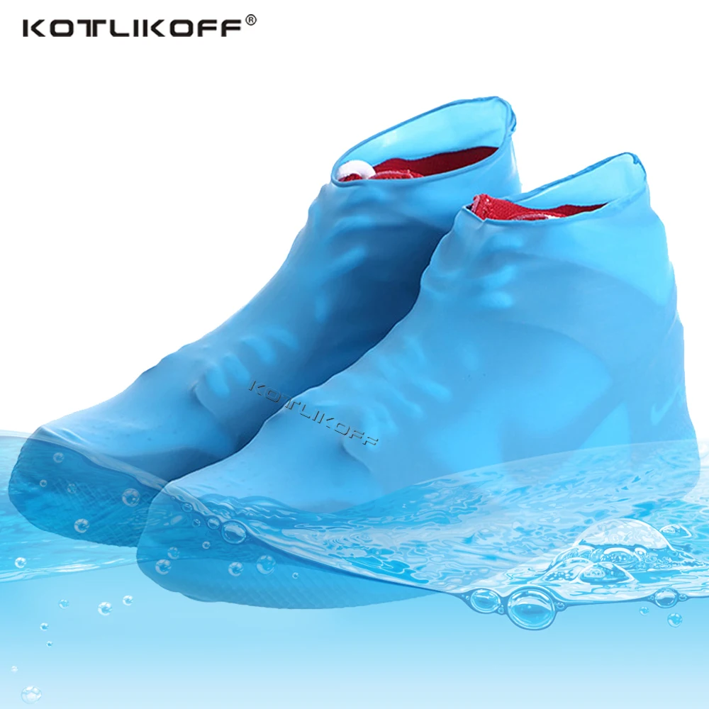 Reusable Latex Waterproof Rain Shoes Covers Slip-resistant Rubber Thicken Rain Boot Overshoes Anti-slip Boot Protector Covers