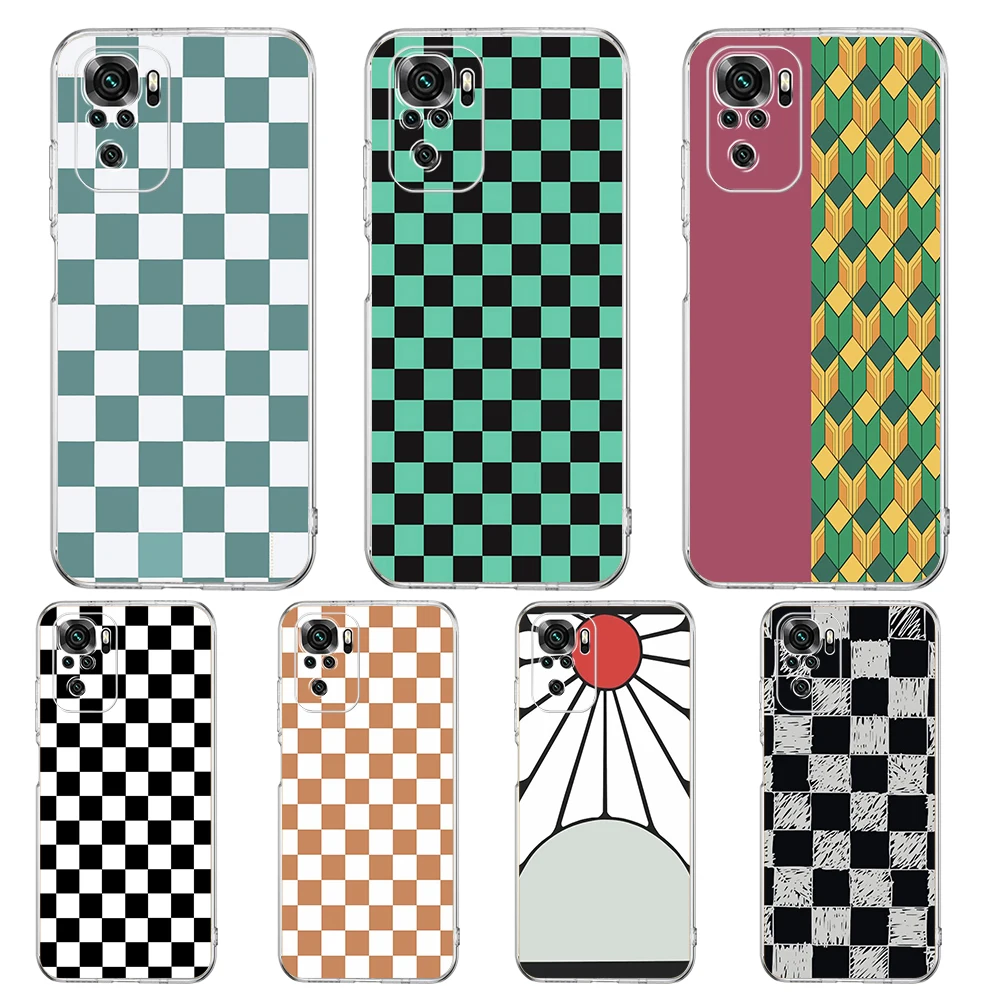 

Checkerboard Plaid Checked Phone Case For Xiaomi Redmi Note 12 4G 11 10 Pro 5G 10C 10S 9S 9 9T 8T 9C 9A 8 8A 7 K50 K40 Cover