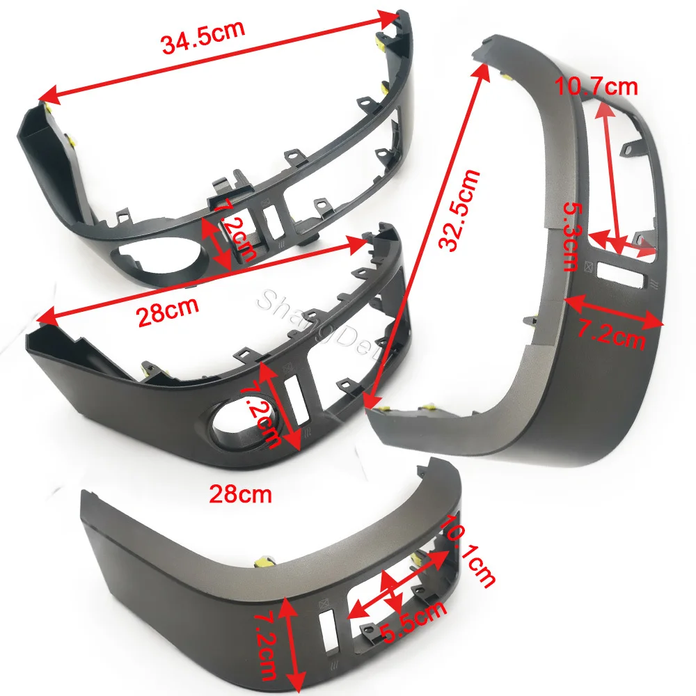 4pcs/set RHD Fit for Toyota Prius 2004‑2009 4PCS/set Center Dash Air Vent Panel Car AC Outlet Vent Panel Cover Decoration Trim view 2