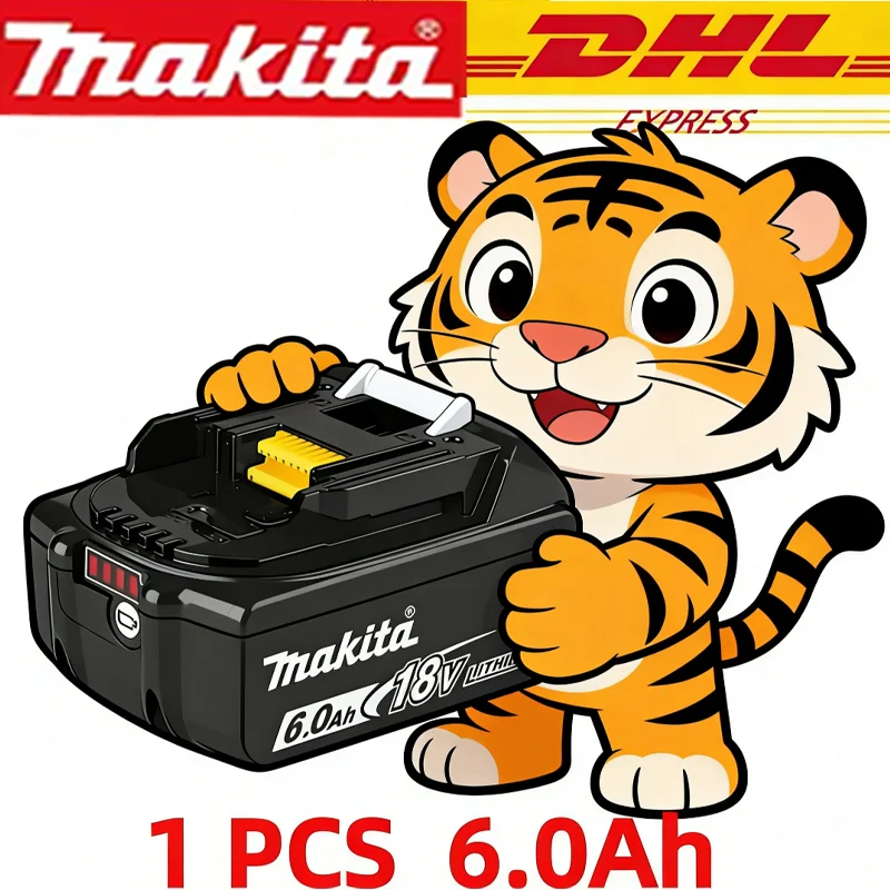 

100% Оригинальный литиевый аккумулятор Makita 6 Ач для Makita 18 В (BL1860B, BL1840, BL1830B, BL1850B, BL1850, BL1860, BL1815) – Замена