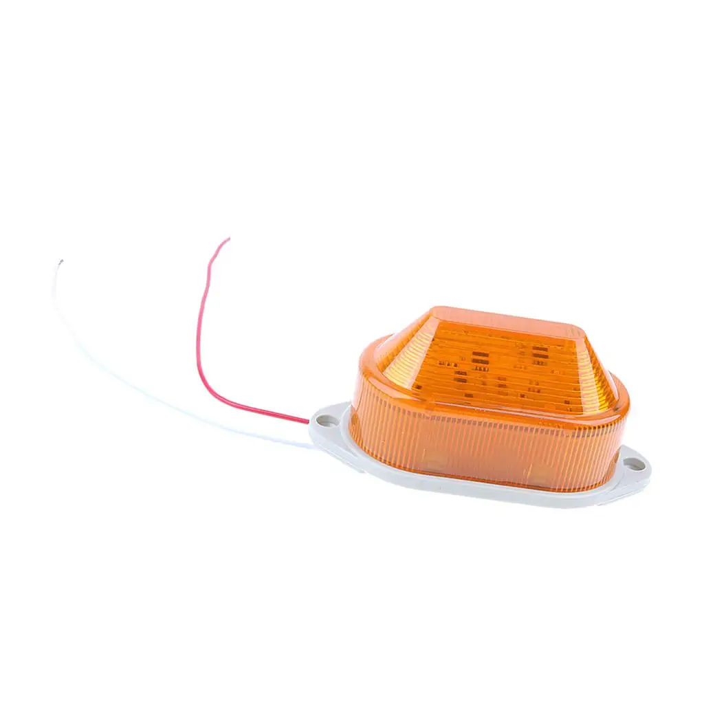 Stroboscopic Warning Light Amber LED Hazard Beacon Compact 110x50x48mm for Workshop Port and Transport