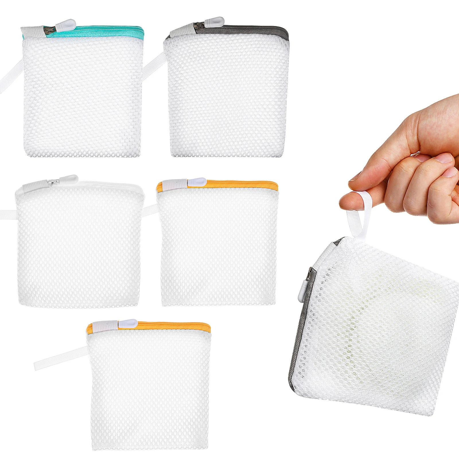 

6Pcs Mesh Laundry Bags Set Thickened Fine Net Protect Delicate Clothes from Snagging Washing Machine Laundry Organizer Travel
