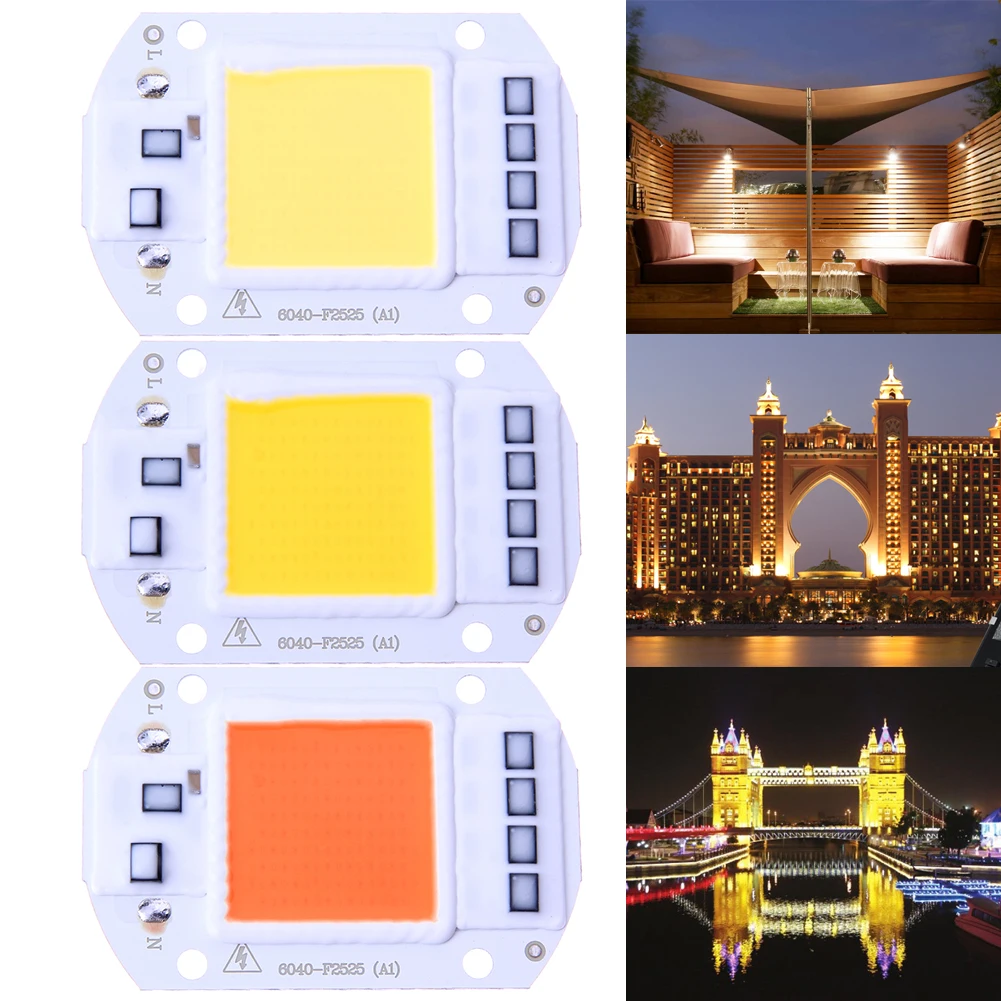 Integrated 50W LEDs Floodlights COB Chip 220V Input Integrated Smart IC Driver LED Floodlight COB Chip