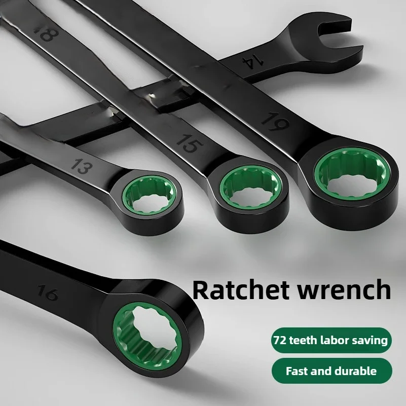 

Dual Directional Fast Plum Blossom Ratchet Wrench, Industrial Grade Automatic Small Opening Dual-use Wrench Tool