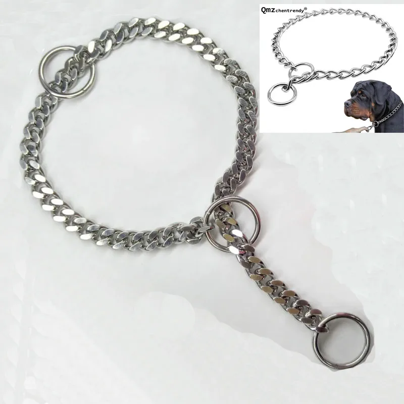 9mm Pet Chain 22-24inch Du Binsha Rombo Dog Link 316L Stainless Steel Animal Collar Necklaces