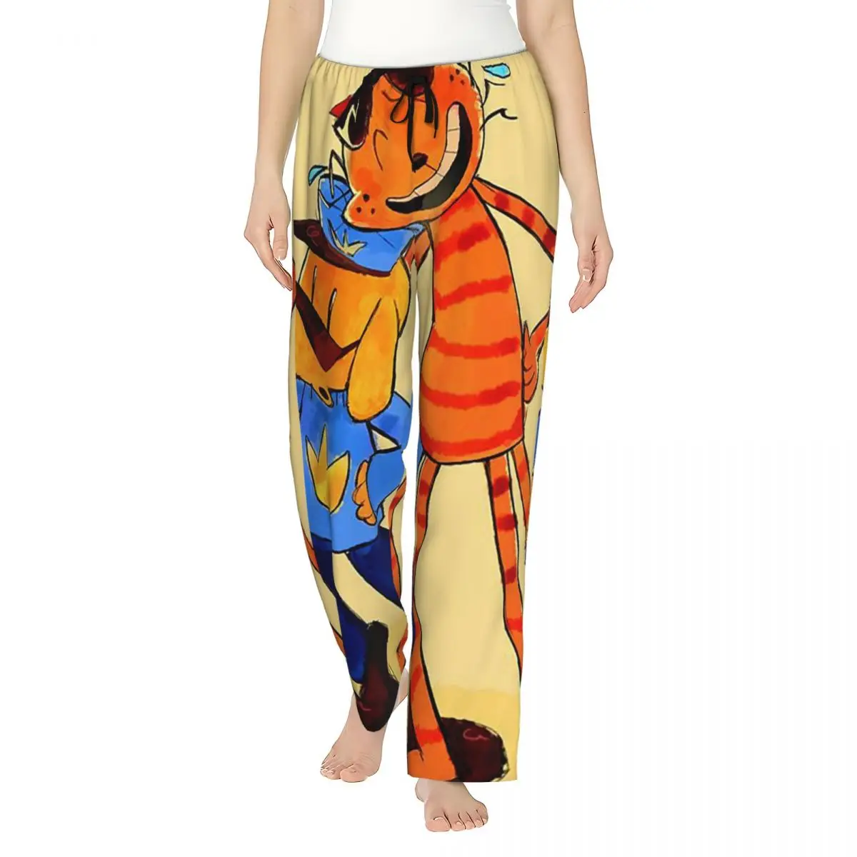 

Custom Dog Man Lil Petey And Big Petey Fan Art Women Pajama Pants Lounge Sleep Sleepwear Bottoms with Pockets