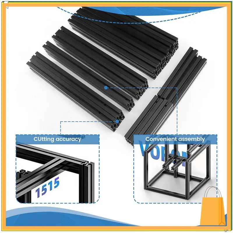 

L53A-для VORON 0,2 V0,2 1515, экструзионный комплект верхней шляпы с алюминиевой рамой для улучшенной 3D-печати, предварительно завязанный и просверленный