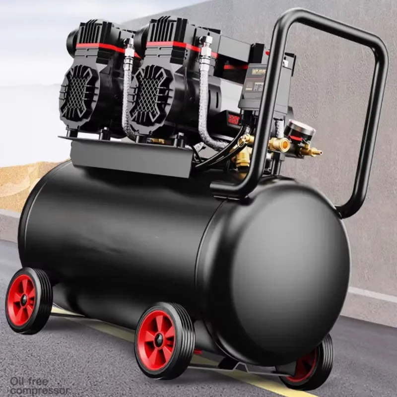 2026 Latest Silent Air Compressor 800W 1690W Dual Power Portable Air Pump with 30L Tank for Home Garage Car Repair Tire