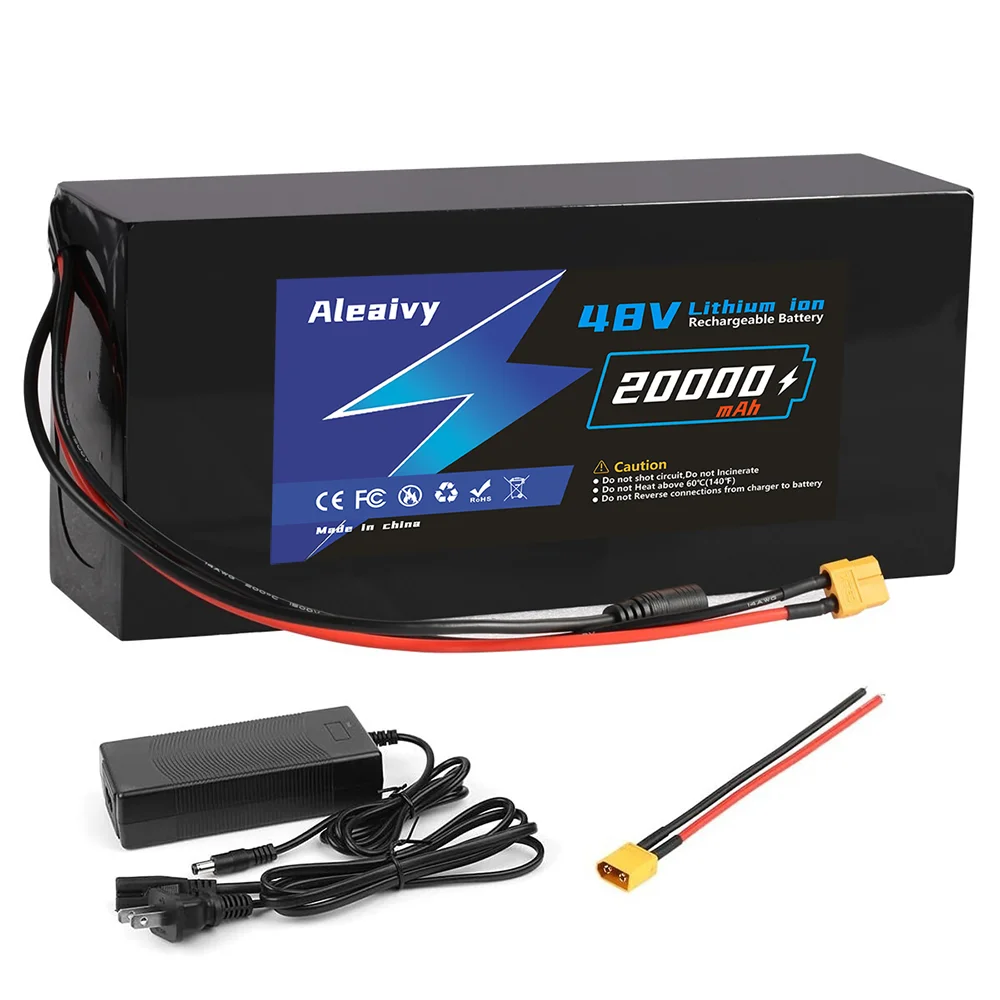 High Capacity 36V  12Ah Li-ion Battery with 30A BMS, for 48V 500W 750W 1000W Electric Bicycle  Conversion Kit Parts