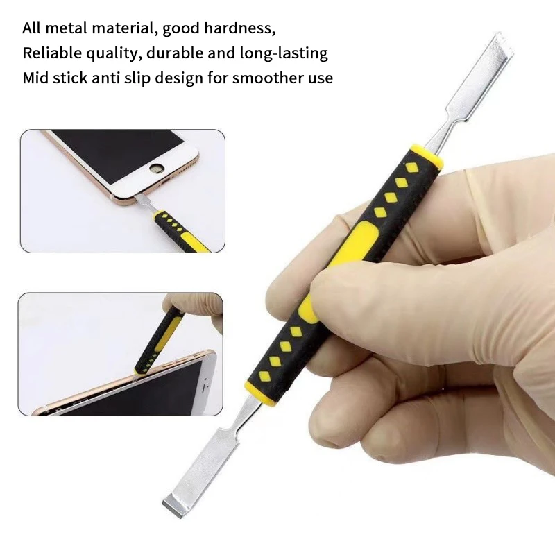 6-Piece High-Hardness Metal Pry Bar Set Flat Pry Tool for Battery Screen Frame Disassembly & Injection Molding Repair Tools