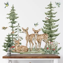 Cartoon Forest Animals Wall Stickers for Living room Bedroom Sofa Backdrop Wall Decor Waterproof pvc Wall Decals Room Decoration