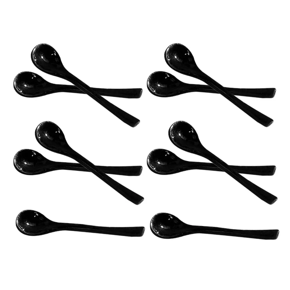 10Pcs Mini Ice Cream Spoon Resin Sturdy Small Decorative Mini House Kitchen Scene Display Layout Prop Accessories