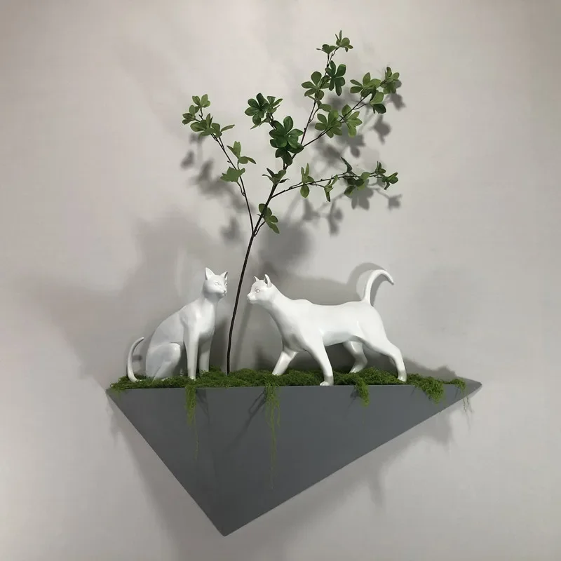 Home living room courtyard background decoration wall hanging wall decoration ornament, flower pot flower arrangement container
