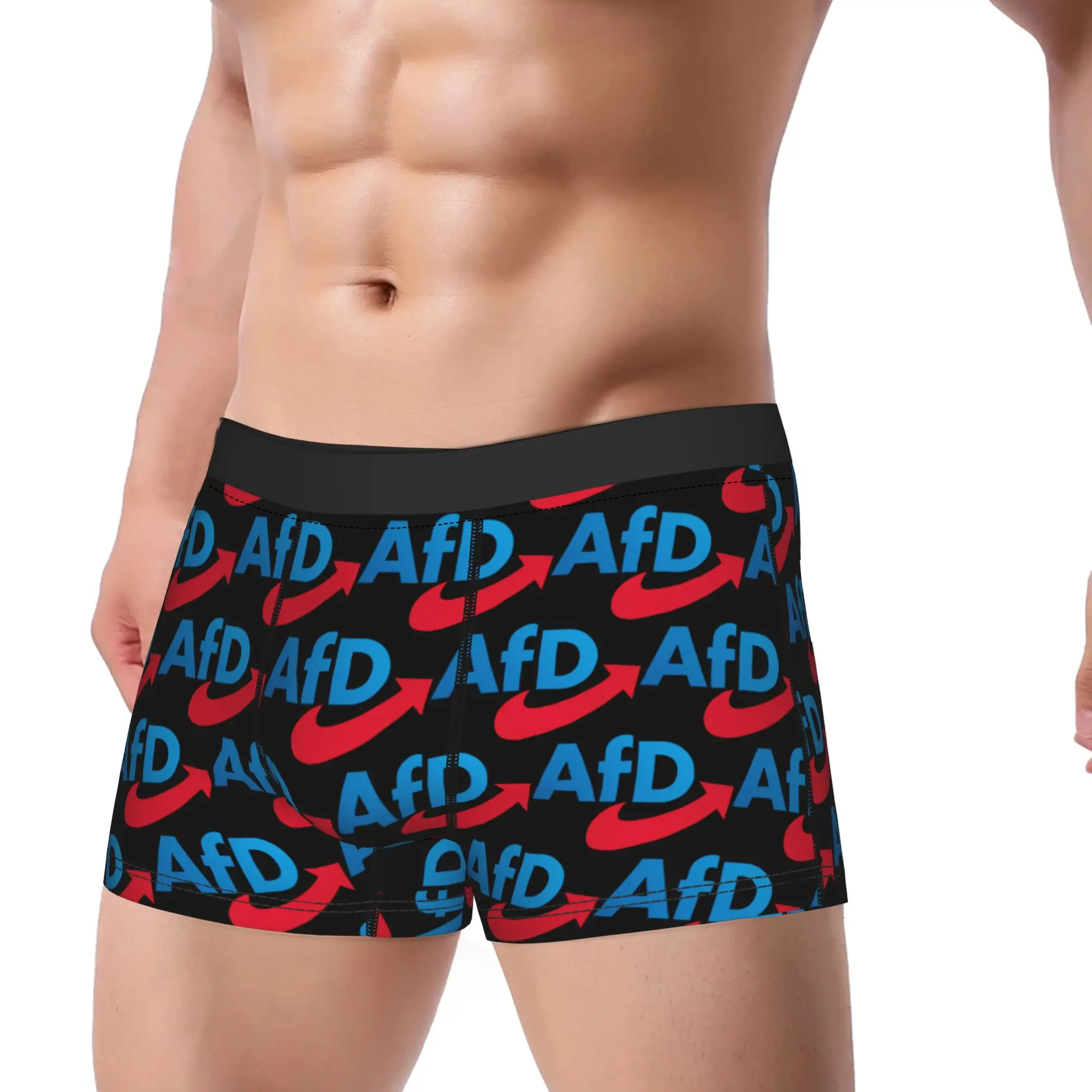 Afd Alternative Logo Underwear  Males Boxer Brief Elastic Trunk High Quality Custom Plus Size Underpants