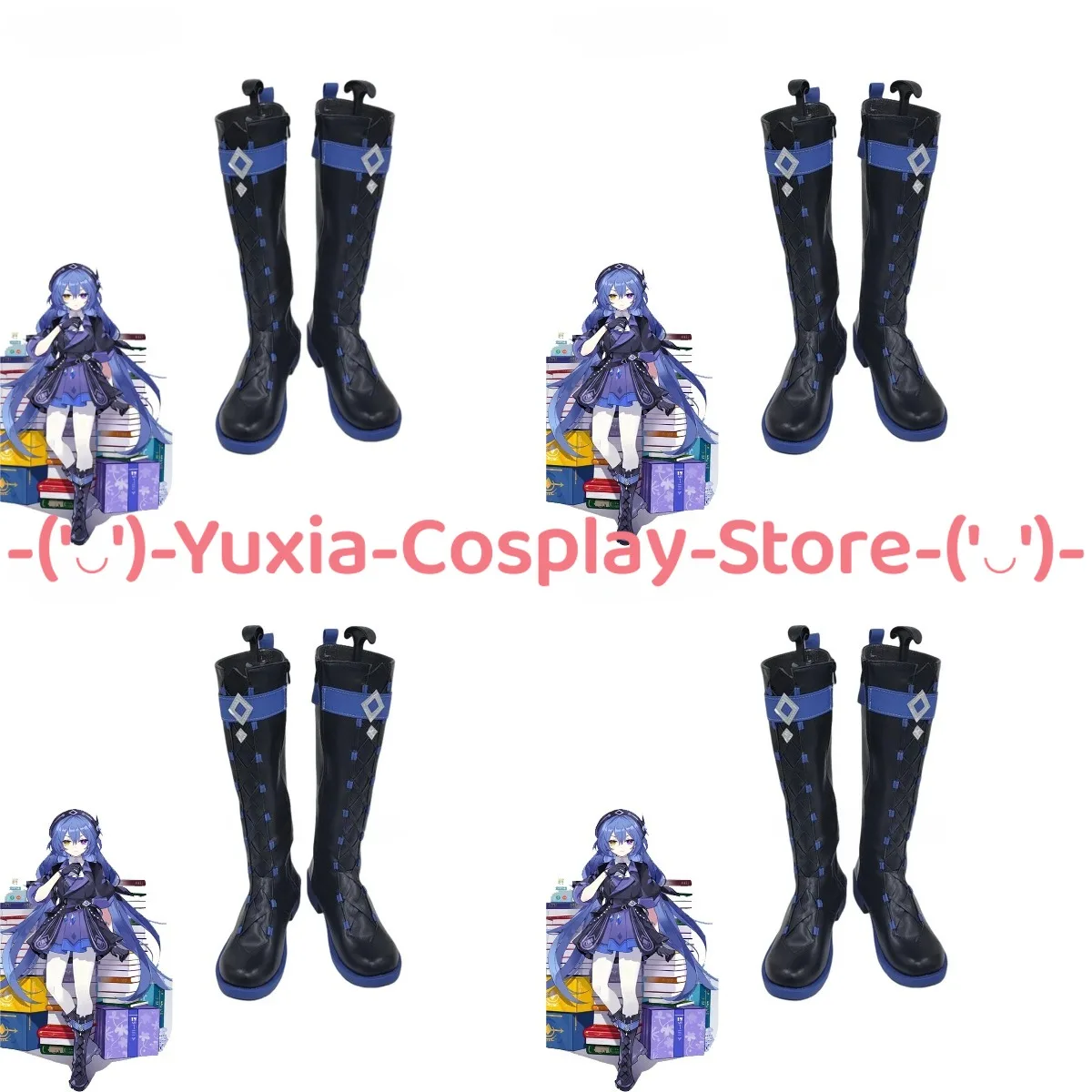 

Yuxiacosplay! Honkai Impact 3 Arkria Hroptr Cosplay Shoes Game Character Prop PU Leather Boots Halloween Carnival Party Costume