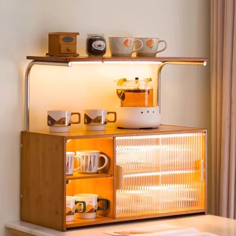 Desktop Shelf Multi-layer Dust  Holder Glass Cup Tea  Coffee Cup Mug Locker Storage Box