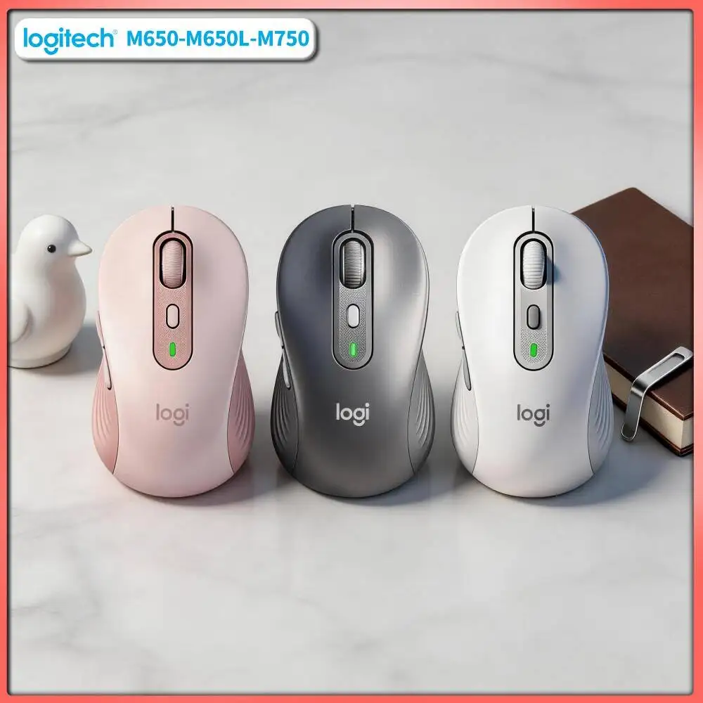 Silent M750 Wireless Mouse - 4000 Adjustable DPI Levels, Dual Connection Mode, Recycled Eco Body, Study Desk Pick Tool