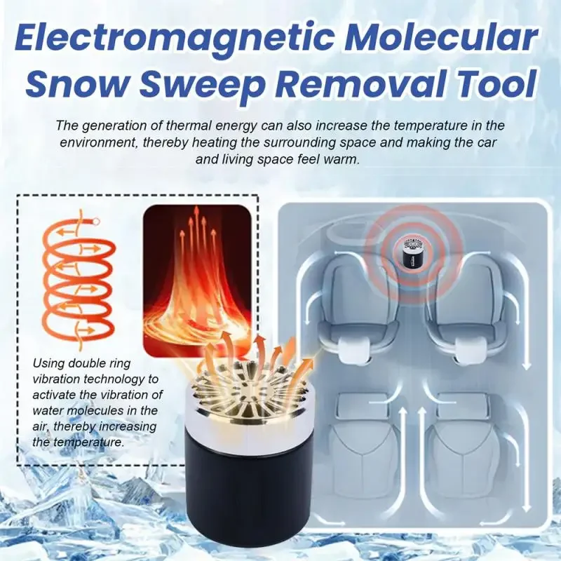 1pcs Auto Snow Remover Car Windshield Snow Melting And Defogging Tool Fast And Convenient De-icing Heater