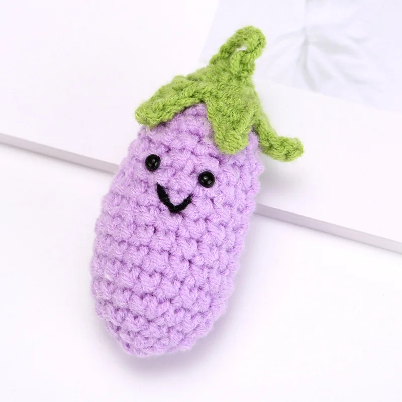 10PCS Handmade Knitted Fruit Pendant Finished Wool keychain Accessory Bag Pendant Handmade DIY Handbag Charms Gifts