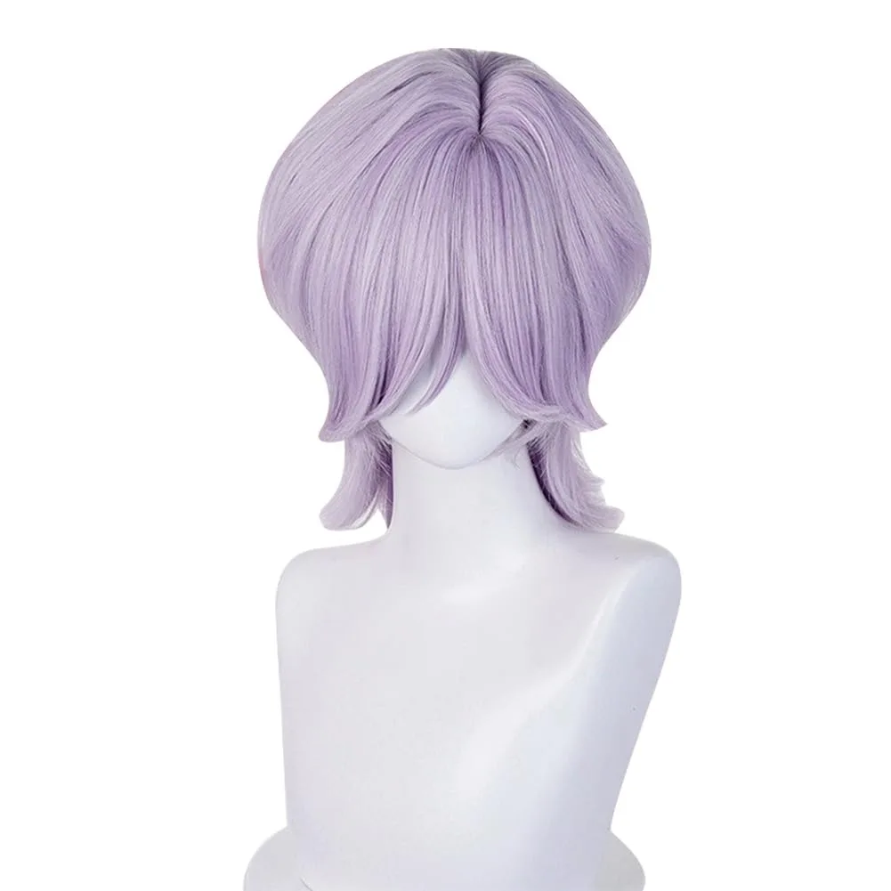 Kostüm Cosplay Perücke für Kinder Anime Pop Sänger Cosplay Perücken Jungen Idol Kostüm Perücke Halloween Zubehör Haar für Männer Hellviolett