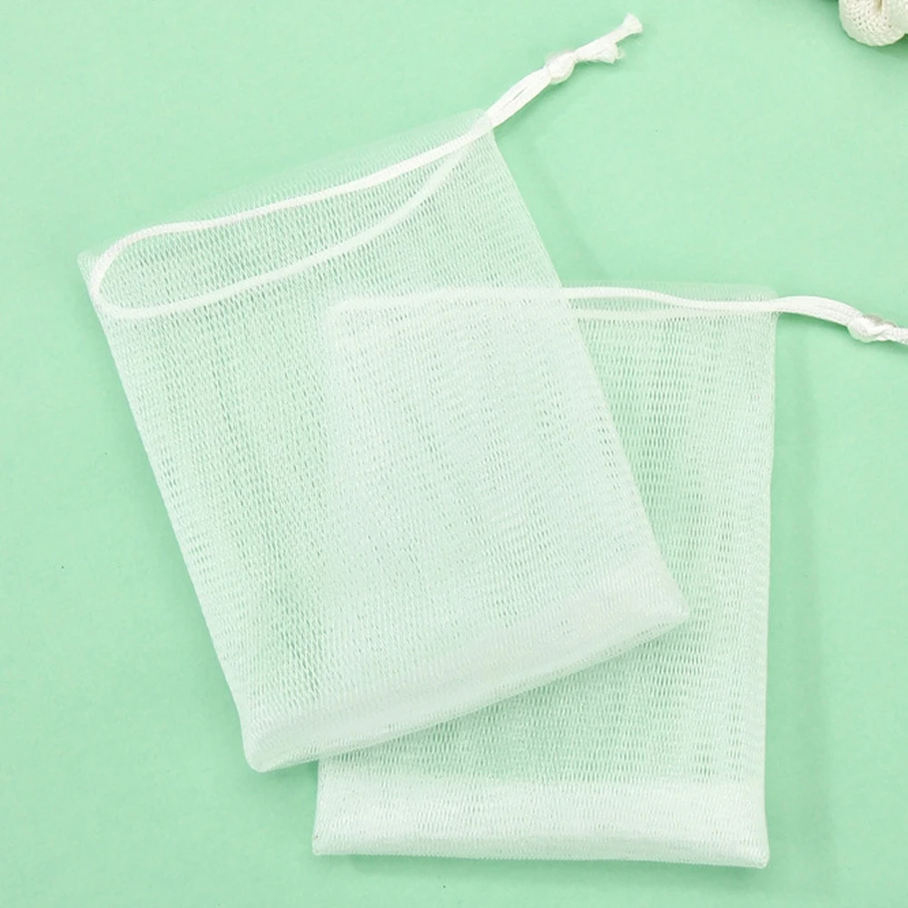 Facial Cleanser Foaming Net Soap Mesh Bags Body Wash Foam Drawstring Mesh Bag Deep Cleaning Exfoliating Bubble Face Care Makeup