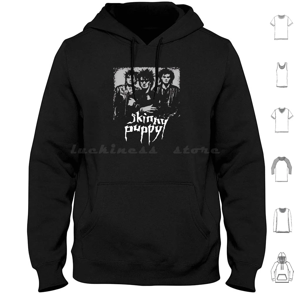 Skinny Puppy Hoodies Long Sleeve Skinny Puppy Post Punk Punk Dark Sludge Metal Gothic Music Band New Wave Black Canada