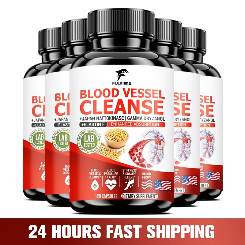 

Fulimiks Nattokinase Capsules, Blood Cleanse - for Blood Balance & Blood Flow - Cleanse Detox Good
