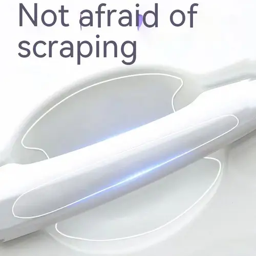 Imagen 2 del producto Pegatina protectora para manija de puerta de coche, resistente al desgaste, resistente a arañazos, Tira protectora transparente, tazón de puerta de TPU, palo protector