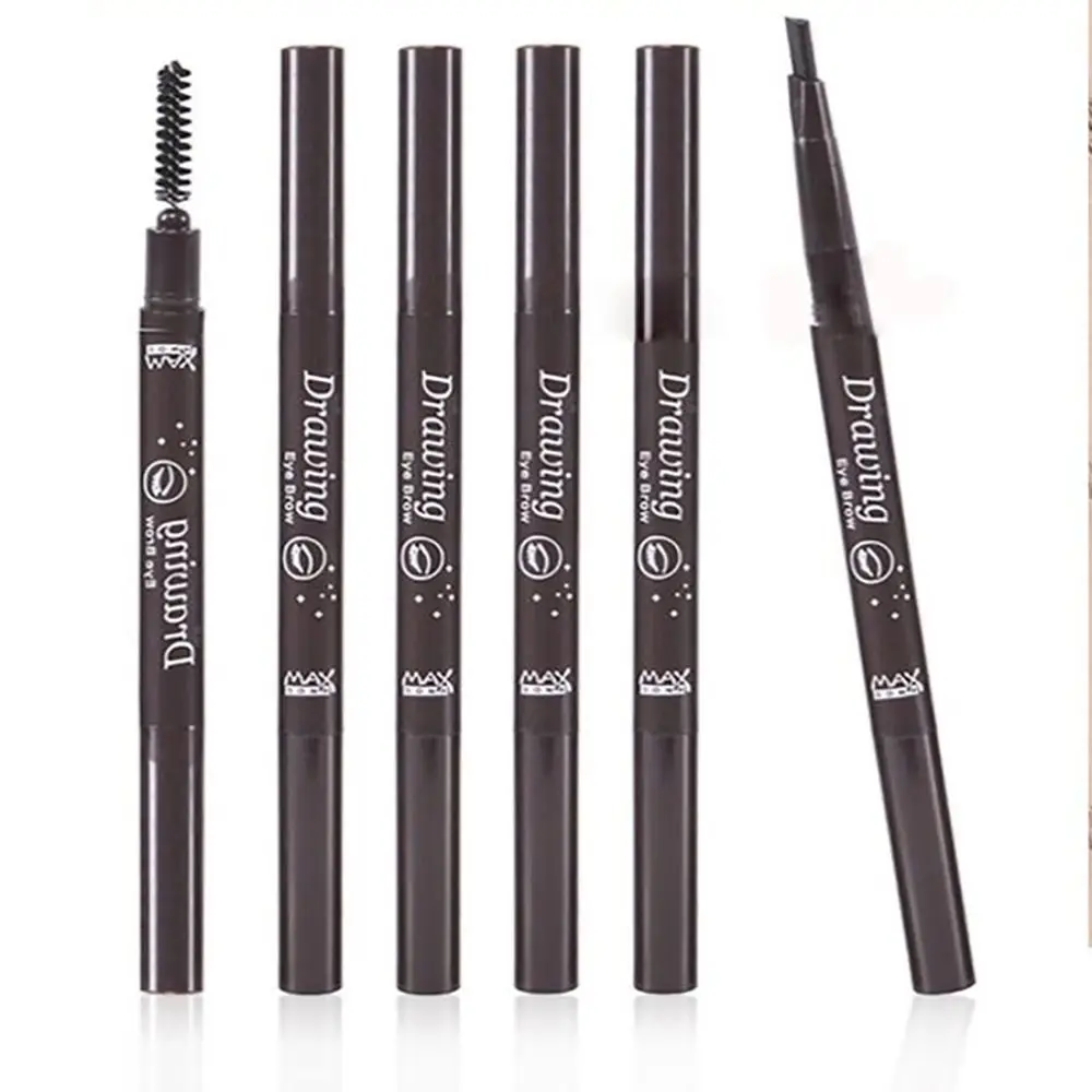 Long Lasting Eyebrow Pencil with Brush Waterproof Eyebrow Liner & Definition Automatic Rotation Cosmetic Tools Eye Makeup