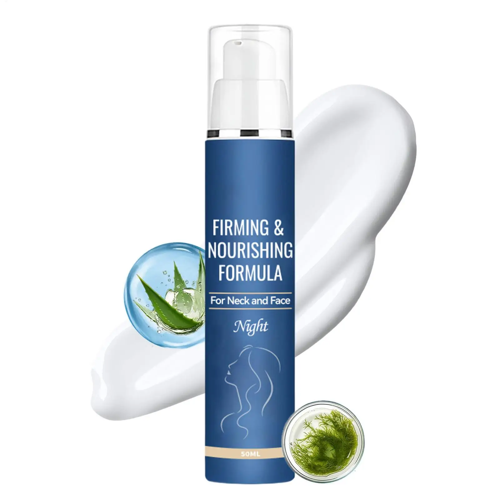 Moisturizer Cream 50ml Firming Hydrating Non Greasy Face Cream Neck Lifting Lotion for Repair Hydration Relieving Care Overnight